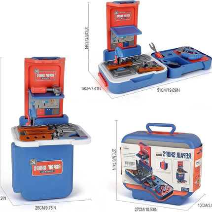 Kids Tool Set, 3 in 1 Kids Tool Bench Set Toddler Toolbox Pretend Play Construction Toys Drill Saw Repair Accessories for Kids t3