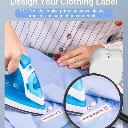 P12 PRO Rechargeable Label Makers BLACK OR PINK