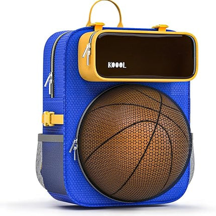 Basketball Backpack With Ball Compartment,Toddler Backpack For Boys,Kids Backpack For School 5-12 years,Waterproof Sports Bag For Soccer Volleyball Football T131