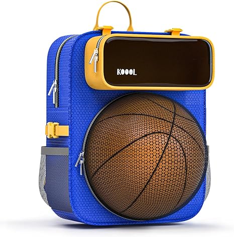 Basketball Backpack With Ball Compartment,Toddler Backpack For Boys,Kids Backpack For School 5-12 years,Waterproof Sports Bag For Soccer Volleyball Football T131