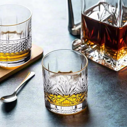 HOSCK 2-PACK of 360ml Whiskey Glasses/Wine Glass Cups for Whiskey, Beer, Cocktail, Juice