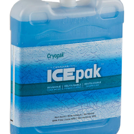 Cryopak ICEpak Hard Shell Reusable Ice Packs for Coolers and Lunch Box Use, Freezer Safe Gel Design, Professional Grade Cooling, Non-Toxic and BPA Free, Essential Travel Accessories, XL