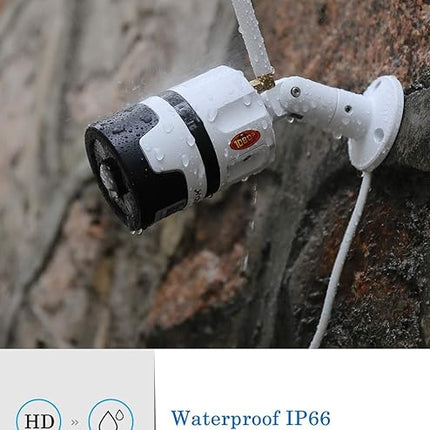 CHORTAU Outdoor Wireless Security Camera, Waterproof WiFi IP Camera With FHD 1080P, 180° Wide Angle Wireless Wifi Camera Home Surveillance Bullet Camera With Motion Detection