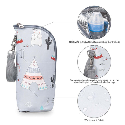 TianHengYi Baby Breastmilk Cooler Bag Insulated Bottle Bag Travel Warmer Bag, Thermal Warming Bag for Nursing Mom Daycare Stroller, Travel, Outdoor (Tower)