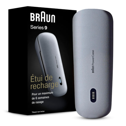 Braun PowerCase 9484pc, Mobile Shaver Charging Case, Compatible with Braun Series 8 and Series 9 Electric Shavers for Men, Up to 6 Weeks of Cordless Shaving Power, 50% More Battery, 90mins Shaving Runtime, Grey