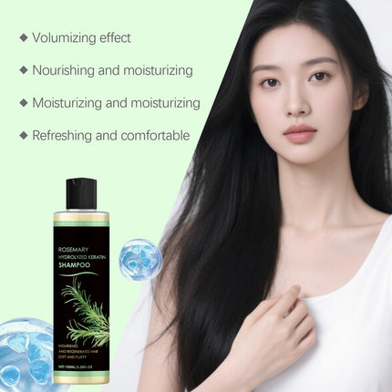 Rosemary Shampoo for Hair Thickening and Growth, ﻿Rosemary Hair Growth Serum Shampoo, Hydrolyzed Keratin Shampoos For Strengthening And Repair,Volumizing For Fine Or Thin Hair