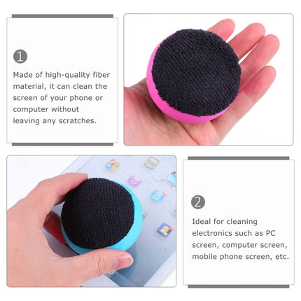 Toyvia 3 Piece Reusable Microfiber Touchscreen Cleaning Pad Ball for Cell Phone, Tablet, Laptop, Car Display Monitor