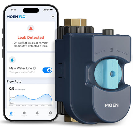 Moen 900-001 Flo by Moen 3/4-Inch Smart Water Monitor and Shutoff