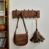 ESDOPA Wood Wall Mounted Coat Rack, Coat Rack Wall Mount, Flip Down Wall Hook Rack with 6 Hooks