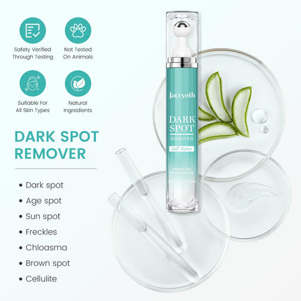 JACRYNTH Face and Body 20ml Dark Spot Remover with 360°Roller Massage Ball