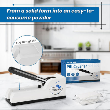 Blosail Pill Crusher, Crushes Pills to Fine Powder with 100 Pouches