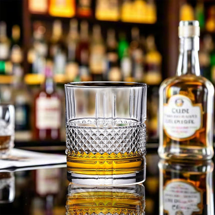 HOSCK 2-PACK of 360ml Whiskey Glasses/Wine Glass Cups for Whiskey, Beer, Cocktail, Juice