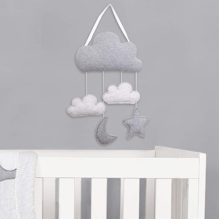 Baby’s First by Nemcor Baby Nursery Wall Hanging, Cute Decoration for Unisex Gender Neutral Infant Baby Kids Bedroom Wall Décor Art, Grey and White
