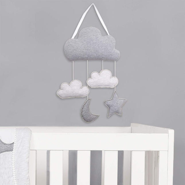 Baby’s First by Nemcor Baby Nursery Wall Hanging, Cute Decoration for Unisex Gender Neutral Infant Baby Kids Bedroom Wall Décor Art, Grey and White