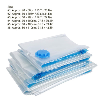 Vacuum Compressed Bag, 6 Pack Vacuum Storage Bags with Hand Pump
