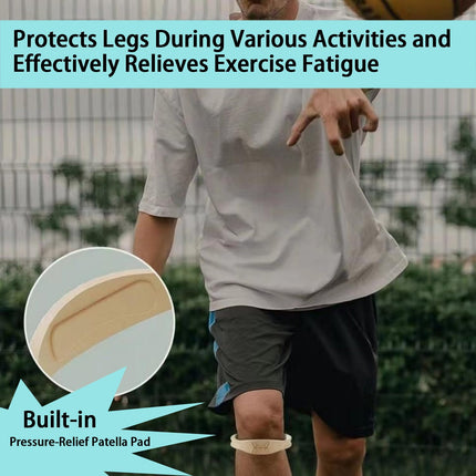 Patellar Tendon Support Strap, Knee Pain Relief & Patella Stabilizer Knee Strap Brace Support for Hiking, Soccer, Basketball, Running, Jumpers Knee, Tennis, Volleyball & Squats, Black