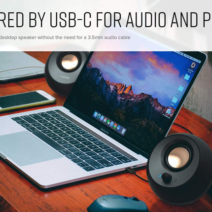 Creative Pebble 2.0 USB-Powered Desktop Speakers with Far-Field Drivers and Passive Radiators for PCs and Laptops