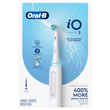 Oral-B iO Series 3 Electric Toothbrush with (1) Brush Head, Rechargeable, White