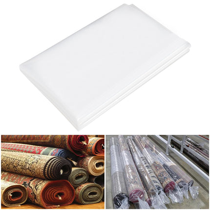 Xsourcer Rug Storage Bag, Fit for Rolled Rug up to 9'x 12', Large Plastic Rug Bag Clear Carpet Runner Bag Perfect for Rug Storage/Moving/Packing/Shipping and Other Foldable Large Objects