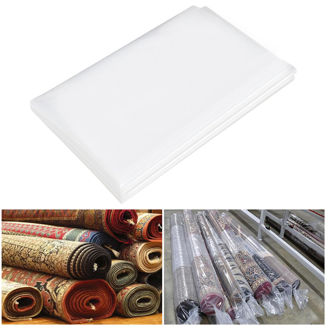Xsourcer Rug Storage Bag, Fit for Rolled Rug up to 9'x 12', Large Plastic Rug Bag Clear Carpet Runner Bag Perfect for Rug Storage/Moving/Packing/Shipping and Other Foldable Large Objects