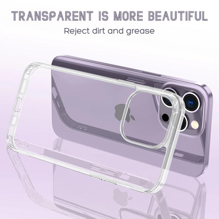 BUBO 3-in-1 Ultra Thin TPU Hard Acrylic PC Transparent Phone Case for iPhone 14 Pro Max