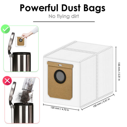 LemonRunRun 15 Piece - L60/ L50 Replacement Dust Bags Compatible With Eufy L60 SES/ L50 SES/ L60/ L50 Self Empty Station, Disposable Dust Bags for Vacuum Cleaner Filter Bags, 15 Pieces