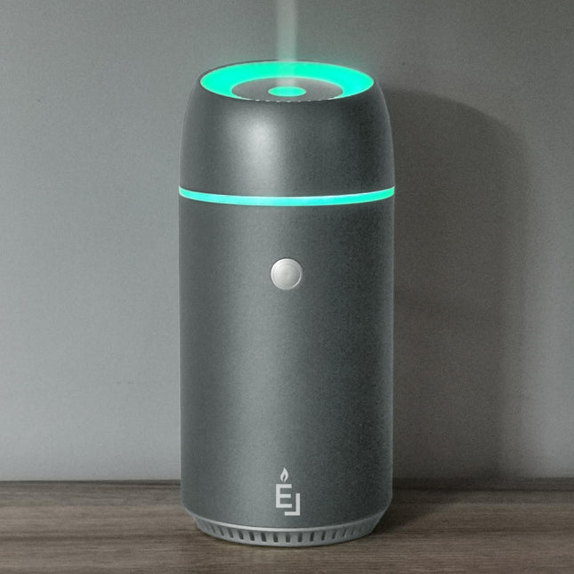 Earnest Living Essential Oil Diffusers Aluminium Car Air Fresheners Humidifier for Essential Oils Car Aromatherapy Diffuser 100ml Car Diffuser Timers Night Light Auto Off USB Portable Silver Gift