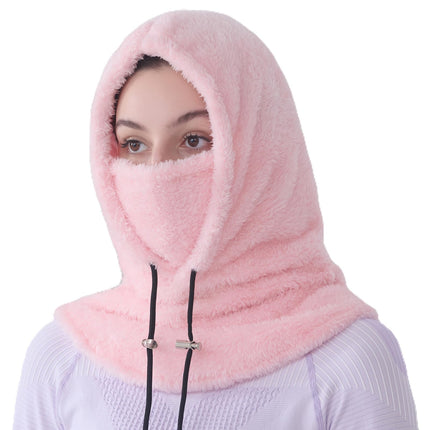 Vanolu Winter Balaclava Ski Mask Fleece Thermal Windproof Full Face Mask, Cold Helmet Hood Neck Gaiter Pink