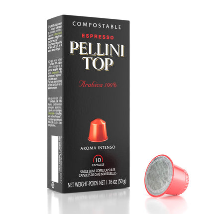 Pelini 10 Capsules Luxury Espresso Coffee Capsules | 100% Arabica | Single Serve TOP-ORIGINAL RED