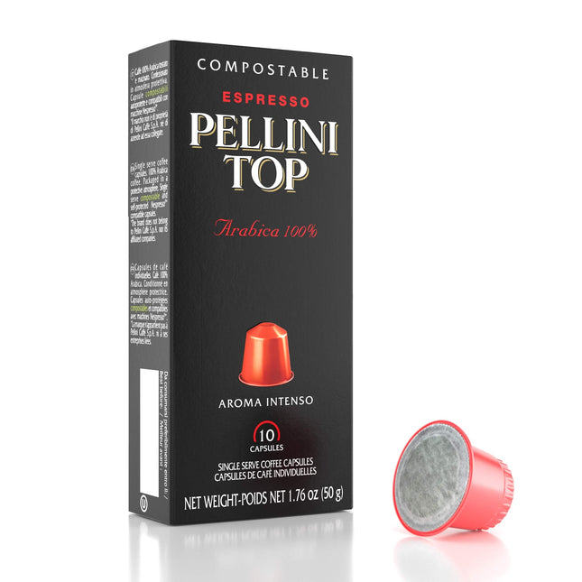 Pelini 10 Capsules Luxury Espresso Coffee Capsules | 100% Arabica | Single Serve TOP-ORIGINAL RED