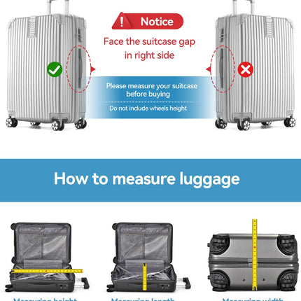 T Tersely Clear PVC Waterproof Dustproof and Anti-Scratch Luggage Cover Protector, Clear
