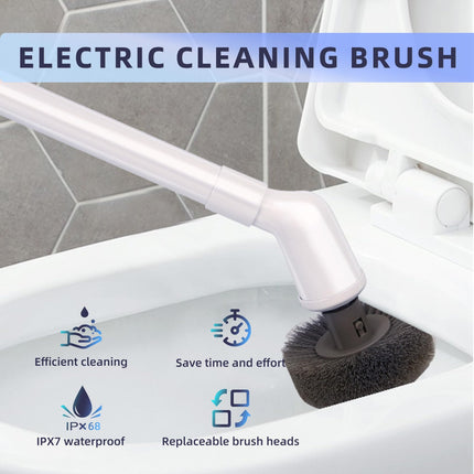 GOLUMU Electric Spin Scrubber Full-Body IP68 Waterproof Cordless Bathroom Cleaning Brush with 2 Replaceable Brush Heads, 2 Adjustable Speeds, Power Bath Brush Cleaner for Bathtub Shower
