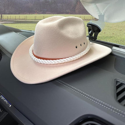 TSUGAMI Hat Mounts for Car, Vehicles Cowboy Hat Handmade Rope Holder Rack with Suction Cup for Dash Seat, Automotive Interior Hanger Accessories, Universal for SUV, Truck, RV