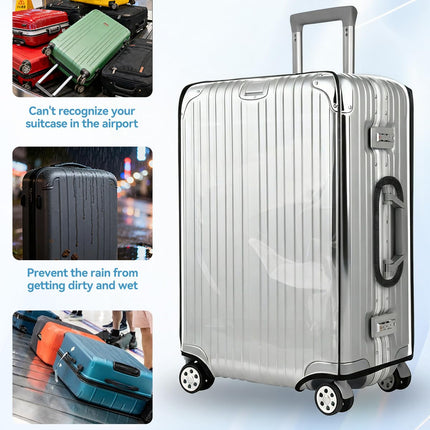 T Tersely Clear PVC Waterproof Dustproof and Anti-Scratch Luggage Cover Protector, Clear