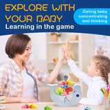 Montessori Toys for 3 + Year Old, Magnetic Fishing Game Toy for Toddlers, Stacking Fine Motor Skills Toys for Kids Preschool Learning, 3 in 1 Wooden Toys T104