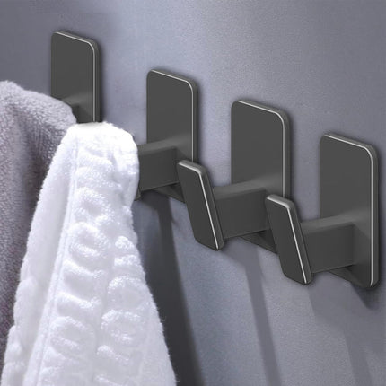 XIHESM 2PCS Self-Adhesive Towel and Coat Hanger Hook, GREY