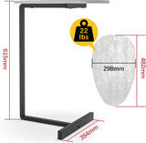 ANYHI Oval C Shaped Side Table for Small Space, Modern Couch End Table with Metal Frame