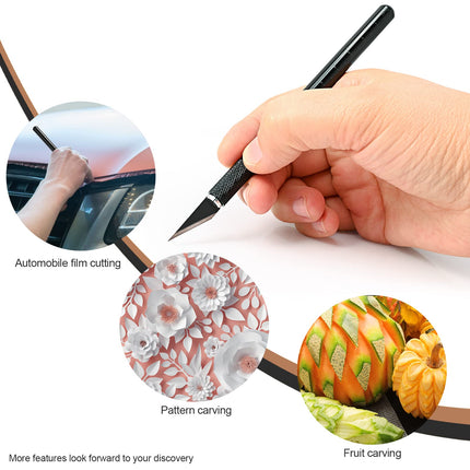 EHDIS 1pc Precision Craft Tool Cutting Stencil Knife Tool Craft for Art Cutting Craft, Modeling,  Clay Mat Plastic, Black