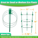 Sinimaka Upgrade Tomato Cage, 18 Inches 8 Pack Small Tomato Plant Support Cages