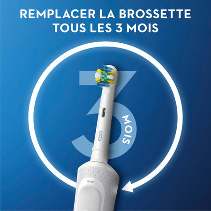 Oral-B Pro 300 Floss Action Vitality Electric Toothbrush with (1) Brush Head, Rechargeable, White