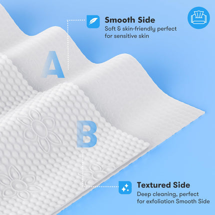 Beauntangly 50Count Disposable Face Towel, Ultra Soft Thick Absorbent Makeup Remover Dry Wipes, Biodegradable Lint-Free Face Cloths for Skin Care Cleansing
