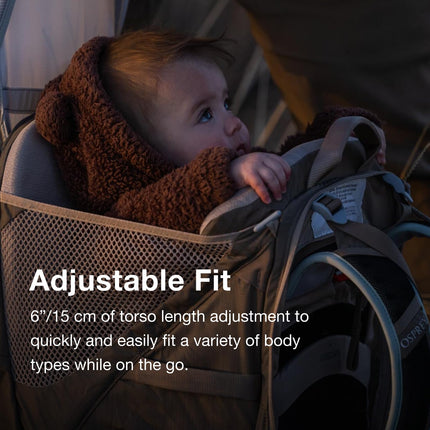 Osprey Poco Child Carrier Backpack - Adjustable Travel Baby Carrier with Sunshade - Comfortable Hiking Carrier for Toddlers, Koreset Green