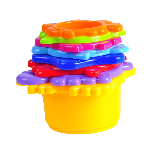 MooToys Under the Sea Animals Bath / Sand Stacking Cups For Boys And Girls. Brightly Colored (MT-109)