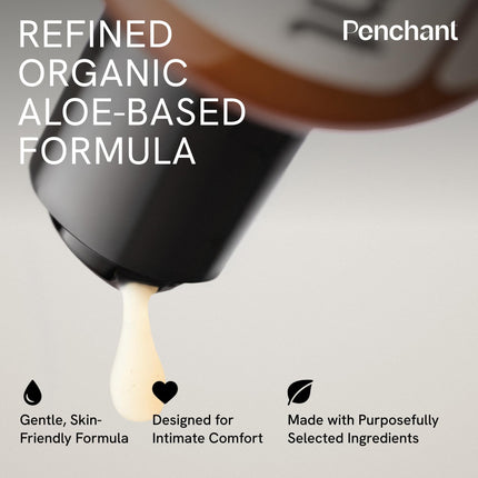 Penchant Organic Personal Lubricant with Organic Aloe Juice – Plant Based, Water Based Lube, pH Balanced for Intimate Use, Unscented 120 ml EACH