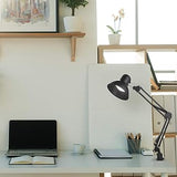 Newhouse Lighting Wright Painted Black Metal Flexible 2-in-1 Weighted Base and Clamp Mount Swing Arm Wright Architect Desk Lamp with Energy-Efficient 5-Watt LED Bulb