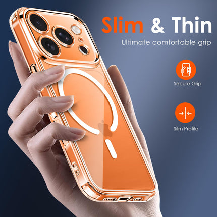 ivoler Magnetic Case for iPhone 17 Pro Max 6.9'' 2025, Compatible with MagSafe, Anti-Slip and Drop-Proof Protective Cover, Clear