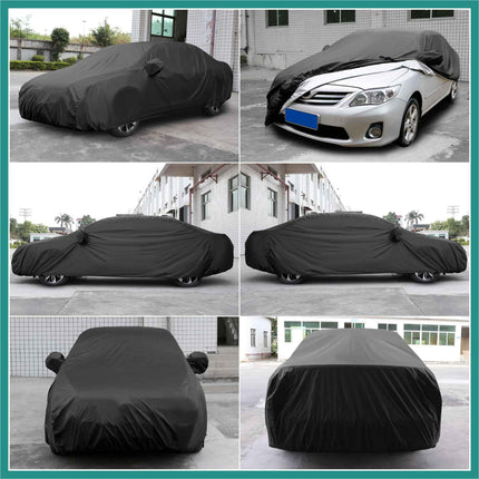 ATOCOVER 3XL Breathable Waterproof Car Cover with Mirror Pockets - All-Season Protection for SUV, Pickup Trucks, BLACK