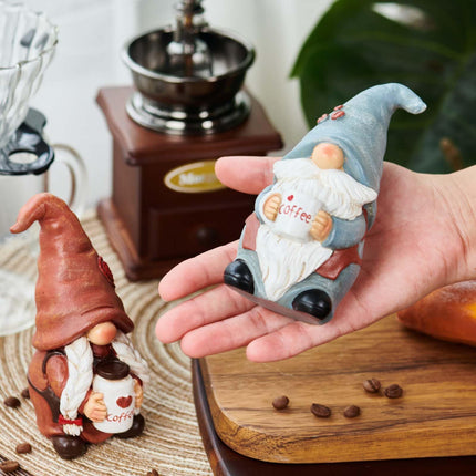 ORIGARDEN 2-PACK Gnomes Coffee Table Decor Resin Gnome Collectible Figurines