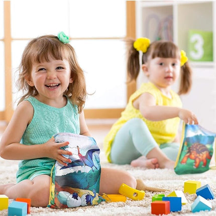 12 PCS Kids Dinosaur Party Favor Bags for Birthday Party Drawstring Package Dinosaur Goody Bag Gifts T24