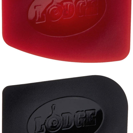 Lodge SCRAPERPK Durable Polycarbonate Pan Scrapers, Red and Black, 2 Count